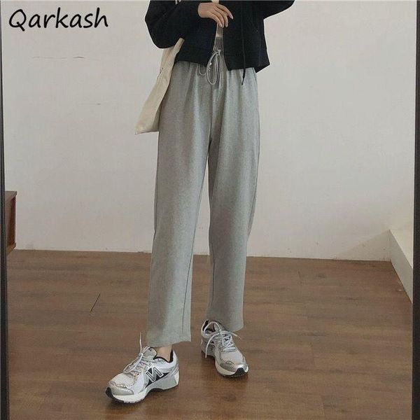 

women's pants & capris women harem spring autumn simple casual korean style office daily students all-match drawstring pockets trendy t, Black;white