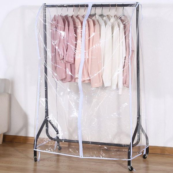 

clothing & wardrobe storage clear waterproof dustproof zip clothes rail cover rack protector bag hanging garment suit coat