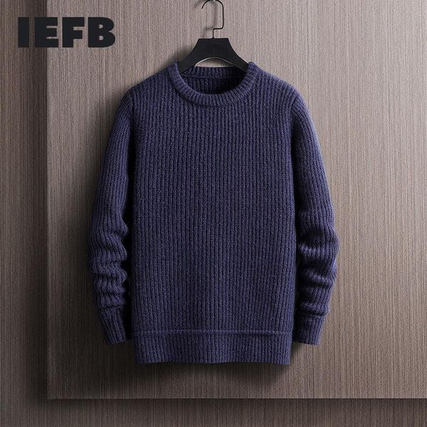 

men's sweaters ifeb warm 2021 autumn winter loose line round neck versatile vintage classic simple comfortable pullovers, White;black