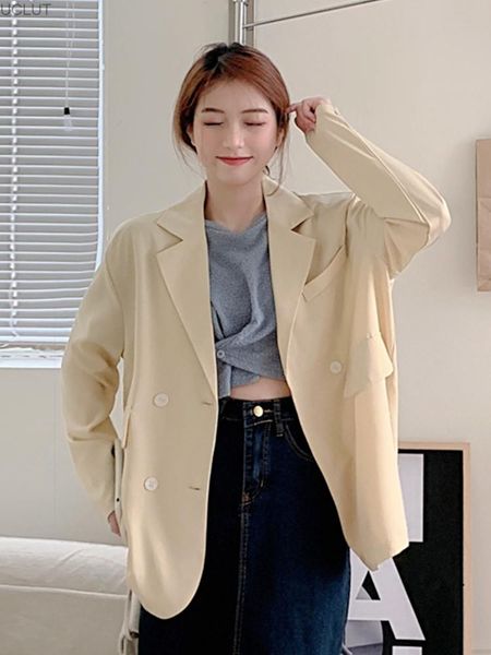 

women's suits & blazers medium length casual suit coat spring and autumn 2021 net red design sense fried street small thin top, White;black