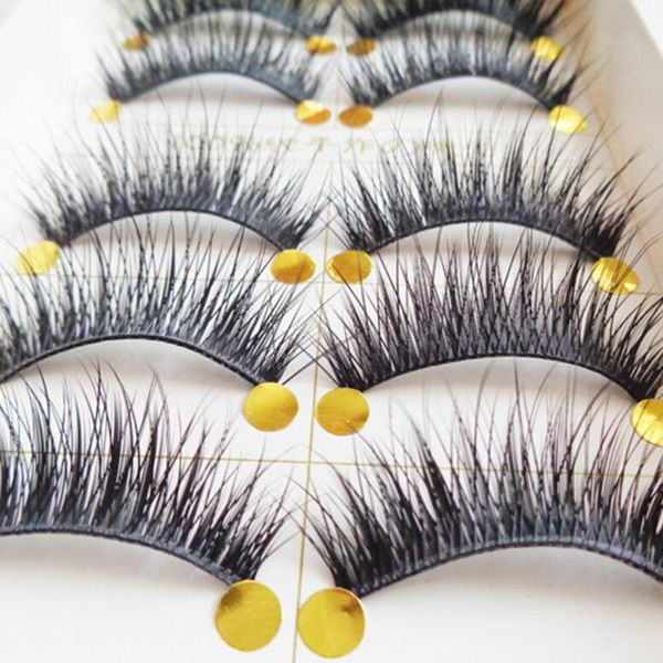 

false eyelashes 5 pairs of crossover design thick makeup eye lashes