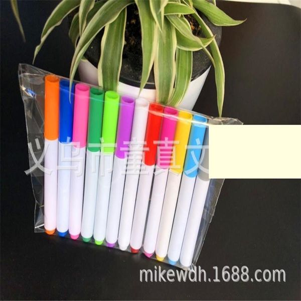 

4yu gouache gouache color blackboard liquid children's painting pens graffiti painting book dust led lamp board with fluorescent color, Black;red
