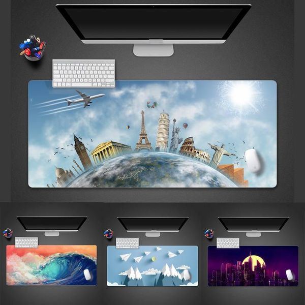 

mouse pads & wrist rests art tree abstract fun rubber mats desk table protect gamer office large mat pad x xl non-slip lapmo