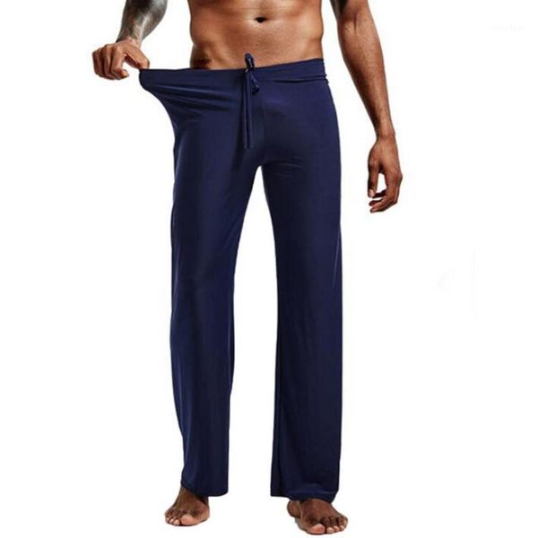 

men pants casual solid color low-waisted drawstring loose running yoga sleep bottoms trousers 2021 men's sleepwear, Black;brown