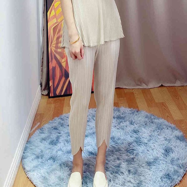 

pants summer thin solid color women's leggings miyak fold fashion casual wild lead slim pen high elasticity nine pants tied, White
