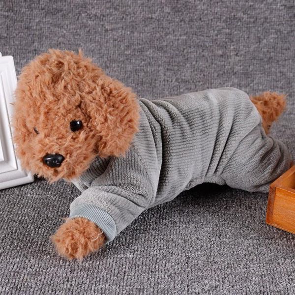 

dog apparel soft fleece jumpsuit casual home wear clothes puppy coat pet 4-legged outfits winter warm hoodie clothing s-2xl