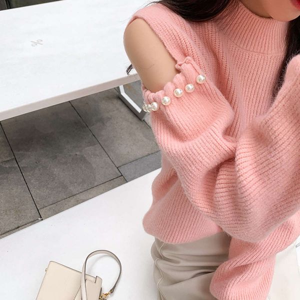 

autumn version small man off sweater blouse high collar zhonggong chic, White;black