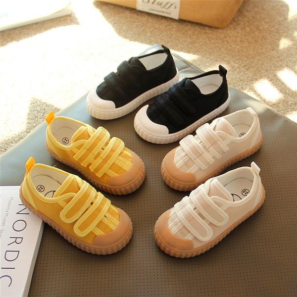 

toddler boys shoes girls canvas 2021 summer children's board kids soft-soled sneakers kindergarten baby athletic & outdoor, Black
