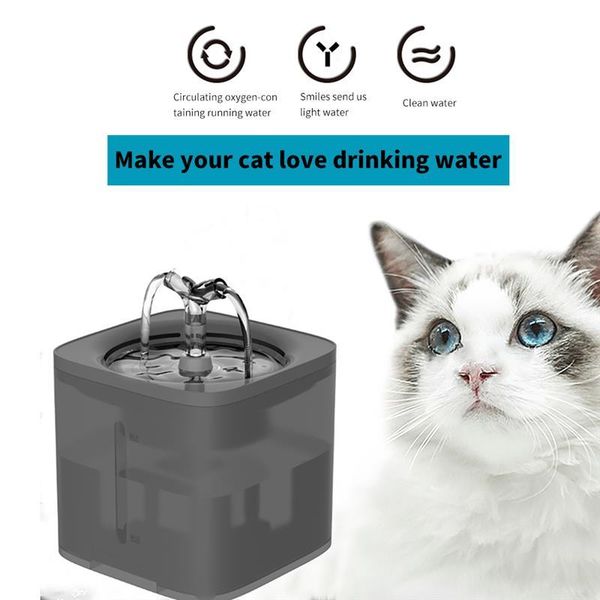 

automatic pet cat water fountain eu/us plug dog mute drinker feeder bowl drinking dispenser bowls & feeders
