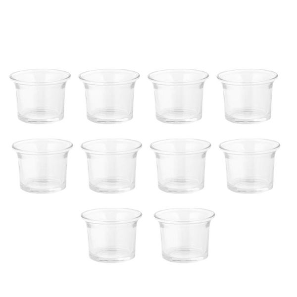 

candle holders 10pcs transparent holder glass containers tea light