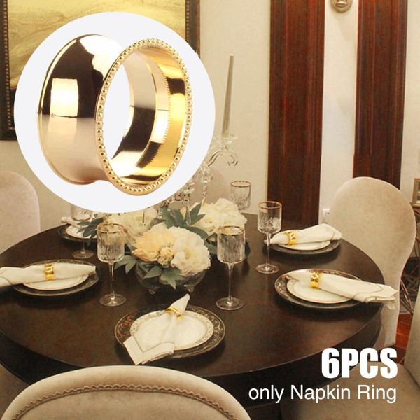 

napkin rings 6pcs/set birthday wedding decor el party baby shower dinner table buckle towel alloy home christmas