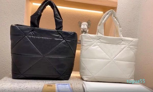 

designer shoulder bags winter space bale handbags fashion woman casual cotton handle totes bag padded crossbody lady