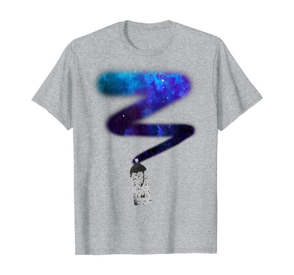 

space galaxy universe spray paint can graffiti stars t-shirt, White;black