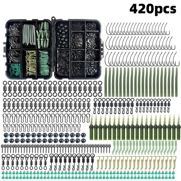 

420pcs multifunctional fishing tackle kit practical accessories box supply equipment for freshwater hooks