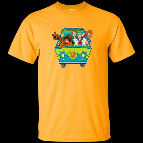 

Scooby Doo, Cartoon, Hanna Barbara, Mystery Machine T-Shirt, White;black