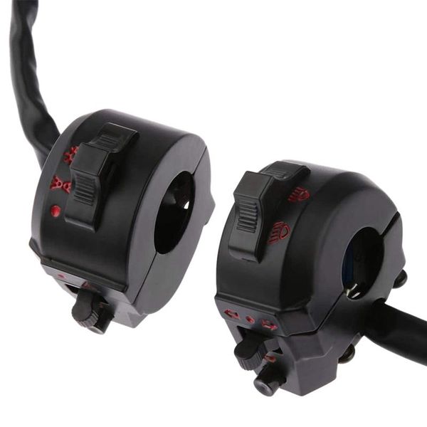 

handlebars 2pcs 7/8 inch 22 mm universal motorcycle handlebar control switch left and right low beam turn signal horn