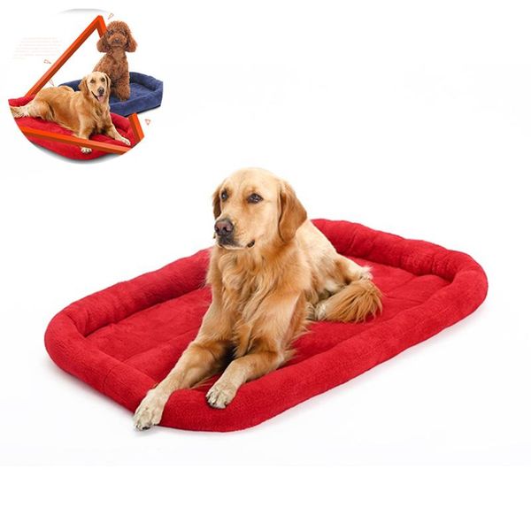 

kennels & pens warm winter pet blankets soft fleece puppy dog bed for medium large dogs kennel cushions accessories