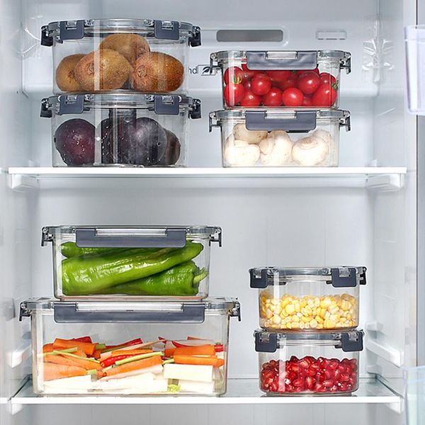 

airtight box refrigerator fresh-keeping plastic jar large capacity kitchen storage fridge organizer bottles & jars