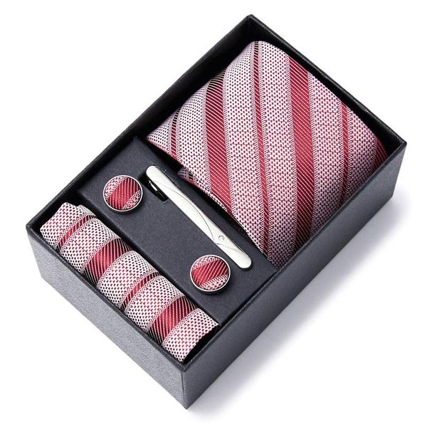 

bow ties silk men's fashion blue paisley tie clip necktie handkerchief cufflinks set wedding party business holiday gift, Black;gray