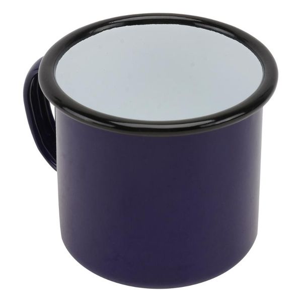 

mugs 1pc thicken enamel water mug simple home coffee cup heat resistant blue
