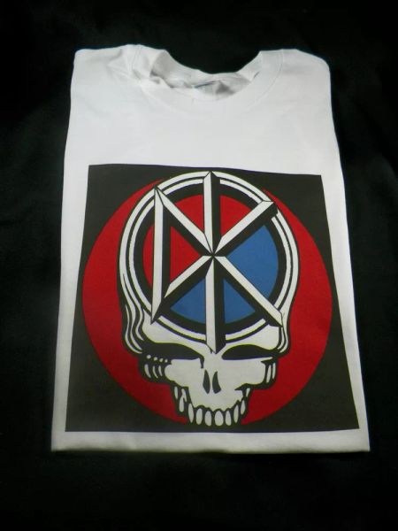 

dk dead kennedys dead head t-shirt punk rock band jello deadhead, White;black