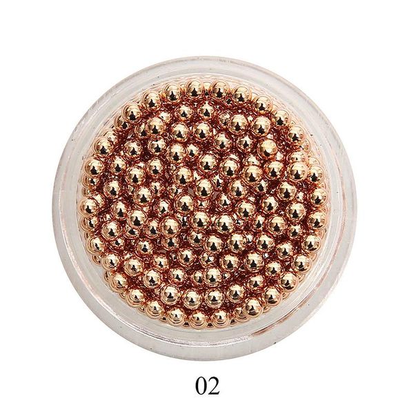 

nail art decoration metal beads rose gold diy 3d tools women nails decors thrk889 decorations, Silver;gold