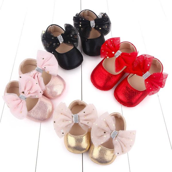 

baby girls shoes first walkers infant footwear moccasins soft spring autumn princess lace bow mesh casual leather newborn booties b7378