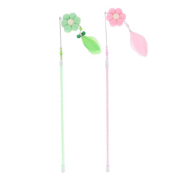 

cat toys 2pcs interactive flirting teaser sticks teasing pet supply