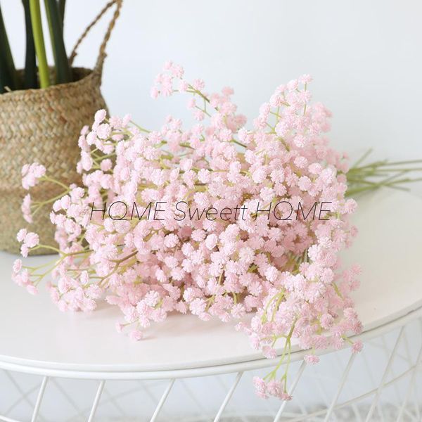 

decorative flowers & wreaths 2 pieces baby's breath artificial gypsophila bouquet flower branch home and garden decorations rose access