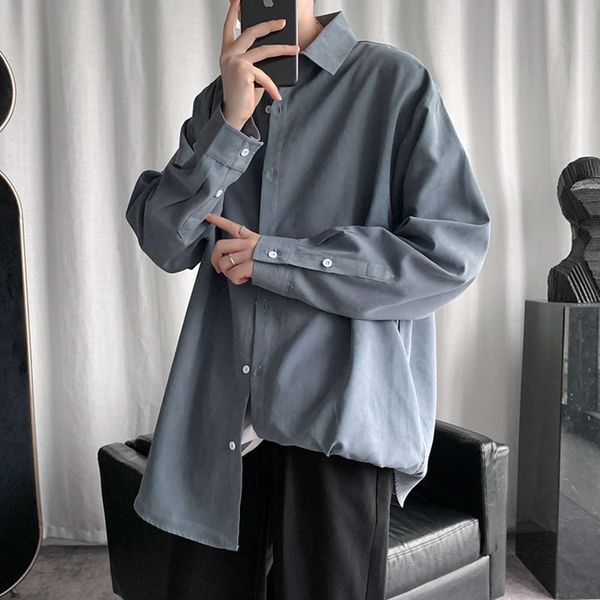 

men's casual shirts shirt men's long sleeve korean fashion high level loose casual spring coat handsome yn6e sqsn, White;black
