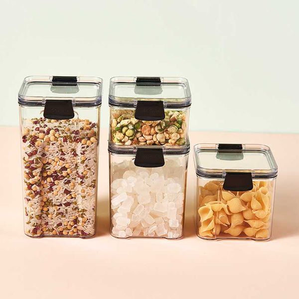 

storage bottles & jars premium clear airtight canister plastic set organizer canisters for the kitchen and jar