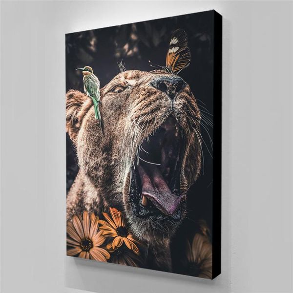

wall art canvas prints painting cool harmonious animal home tiger decoration pictures modular no frame for office poster artwork paintings