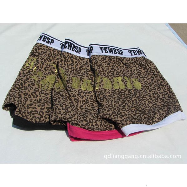 

men's underwear leopard print cotton men's boxer, Black;white