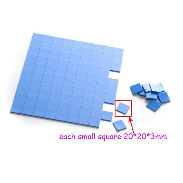 

fans & coolings 20*20*3mm high conductive heatsink grease paste adhesive computer pc fan cooler silicone heat sink gpu cpu thermal pads