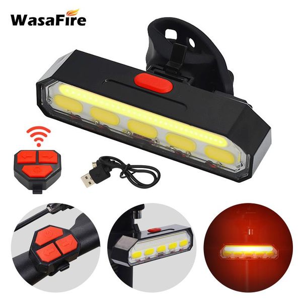 

wasafire rechargeable rear bicycle light brake detected bike tail lamp wireless remote control cycling taillight drop lights
