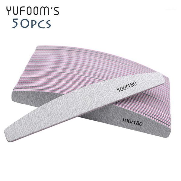 

50pcs nail sanding file 100/180 grits trimmer lime buffer in the sandpaper files pedicure manicure art care tools1