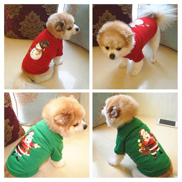 

dog apparel warm cloth pet clothes christmas clothing polyester t shirt puppy supplies xs/s/m/l arrival #4n09
