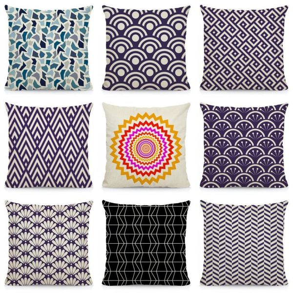 

cushion/decorative pillow xunyu geometric printed pillowcase sofa decoration cushion cover 45x45cm xp003