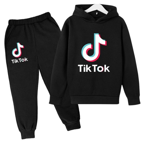 

2021 boy girl casual print pullover hoodies male fashion letter print tiktok hooded sweatshirt couple trend street hoodie+pant 2 pieces sets, White