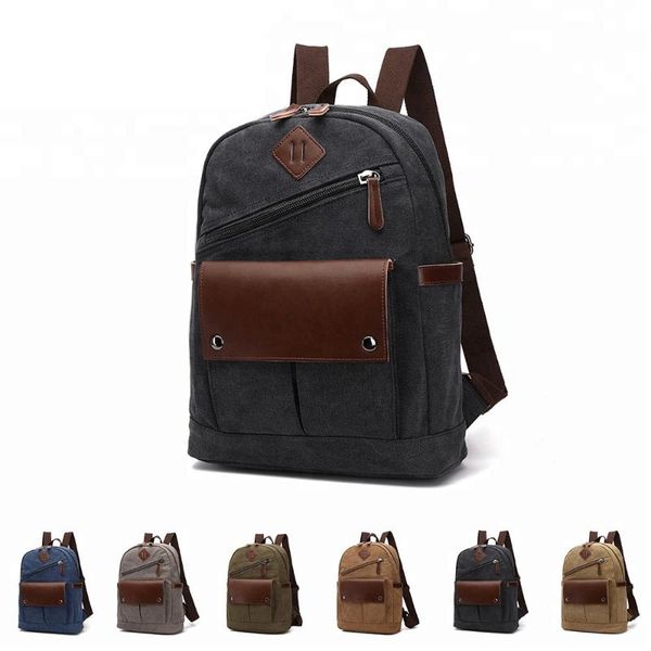 

suitable for canvas zipper notebook backpack casual retro travel sports