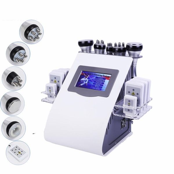 6 IN1 Lasermaschinen -Funkfrequenz Bipolar Ultraschallkavitation Cellulite Entfernung Vakuum -Gewichtsverlust Schönheitsausrüstung