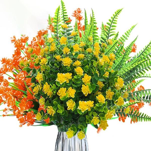 

decorative flowers & wreaths bundles artificial plants set-artificial plastic hanging decoration for garden porch wedding farmhouse 15