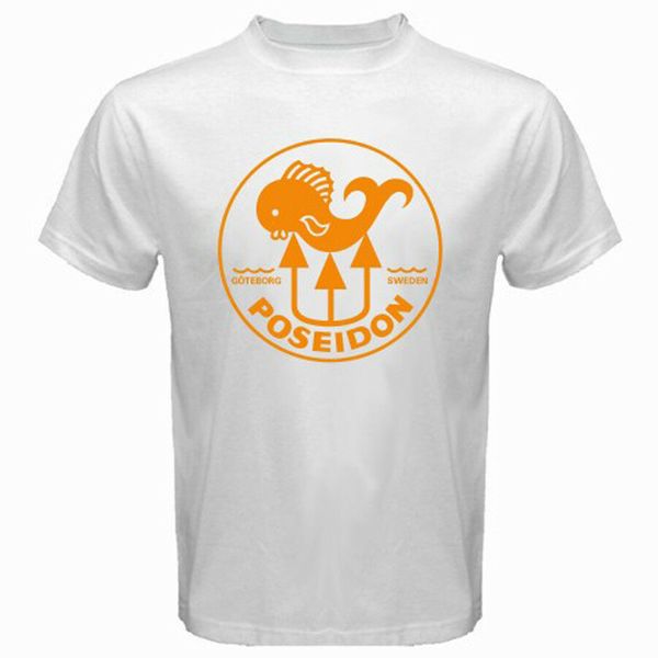 

new poseidon logo scuba diving tank men's white t-shirt size s to 3xl, White;black