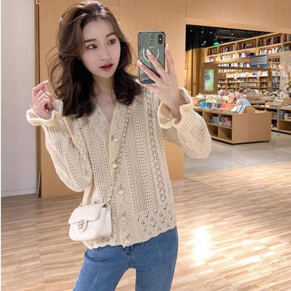 

thin cardigan short spring women sweaters and autumn single breasted long sleeve fashion female cutout elegant q54, White;black