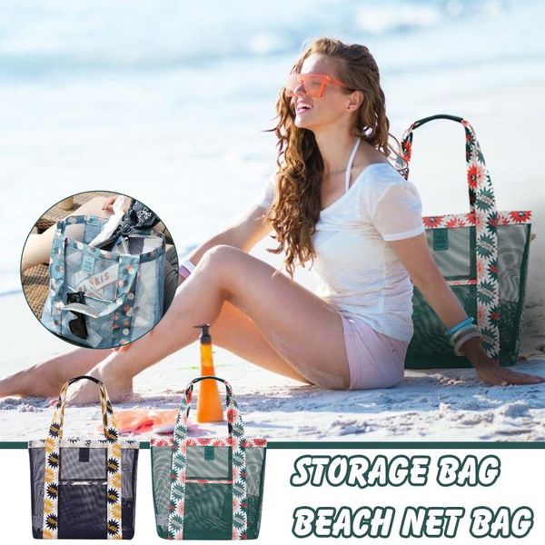 

storage bags large capacity outdoor beach handbags travel bag mesh clothes