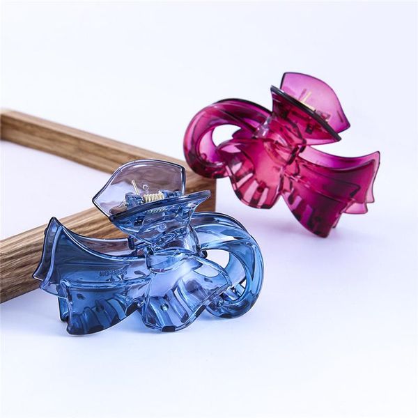 

hair clips & barrettes fashion women resin bow crab caw clip grils hairpin headwear large sweet accessories tiara for girls gift, Golden;silver