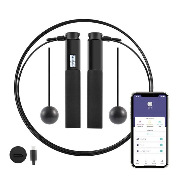 

jump ropes smart app electronic counting digital skip rope with wireless cordlessball counter type c men and women fitness essentials