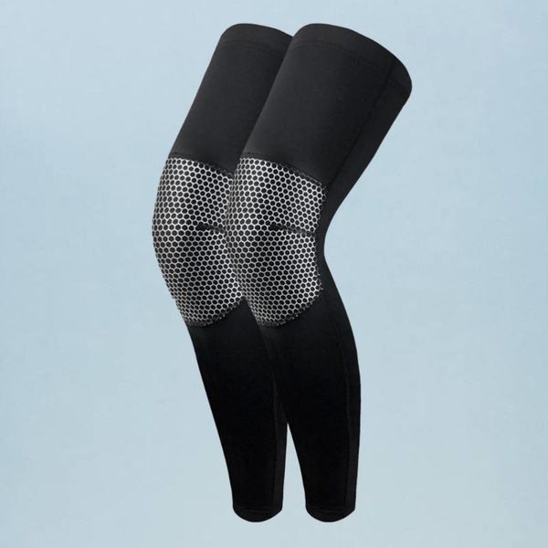 

elbow & knee pads 1 pair of extended breathable leg protection cycling elastic sleeves kneecap anti-slid press kneepad for man woman basketb, Black;gray