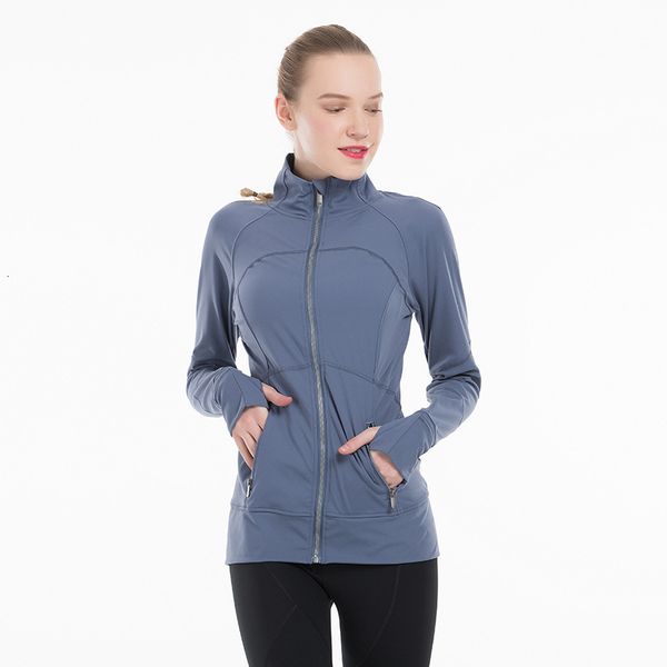 

autumn winter straight slim sports coat training windproof warm running mountaineering outdoor fitness suit, Gray