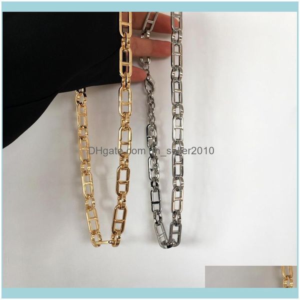 

necklaces & pendants jewelryfashion exaggerates individual character metal clavicle chain contracted necklace female chains drop delivery 20, Silver